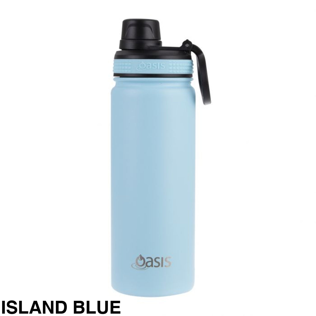 Oasis Sports Bottle W/ Screw Cap 550Ml Island Blue