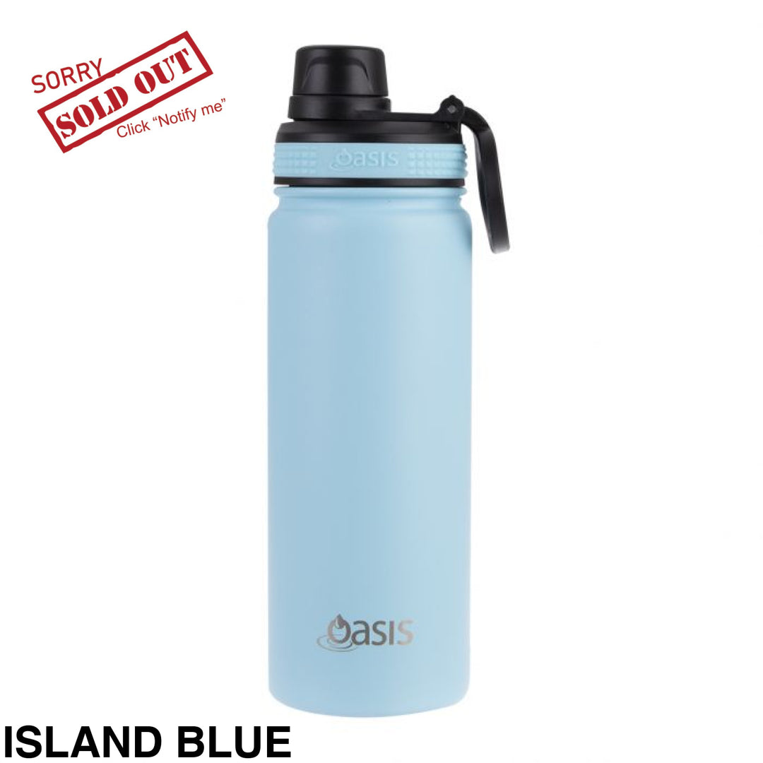 Oasis Sports Bottle W/ Screw Cap 550Ml Island Blue