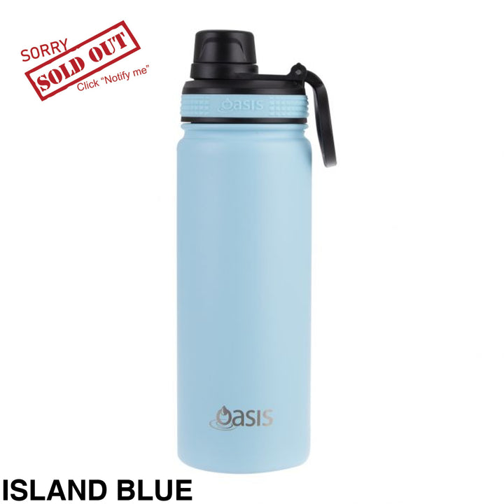Oasis Sports Bottle W/ Screw Cap 550Ml Island Blue