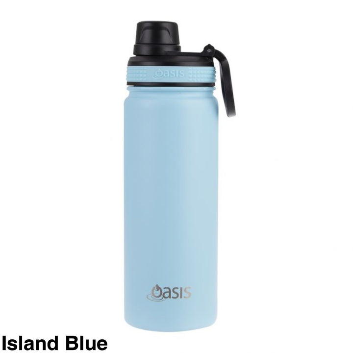 Oasis Sports Bottle W/ Screw Cap 550Ml Island Blue