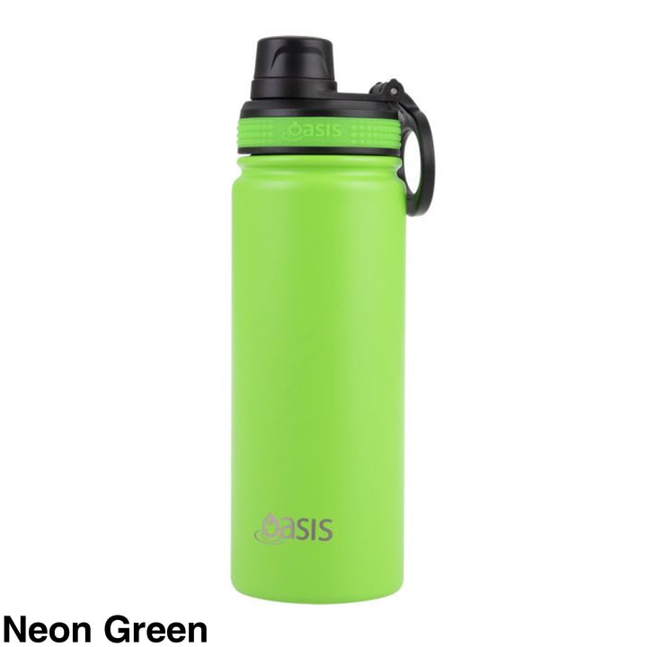 Oasis Sports Bottle W/ Screw Cap 550Ml Neon Green