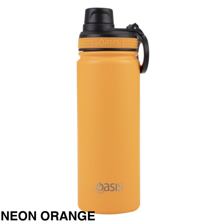 Oasis Sports Bottle W/ Screw Cap 550Ml Neon Orange