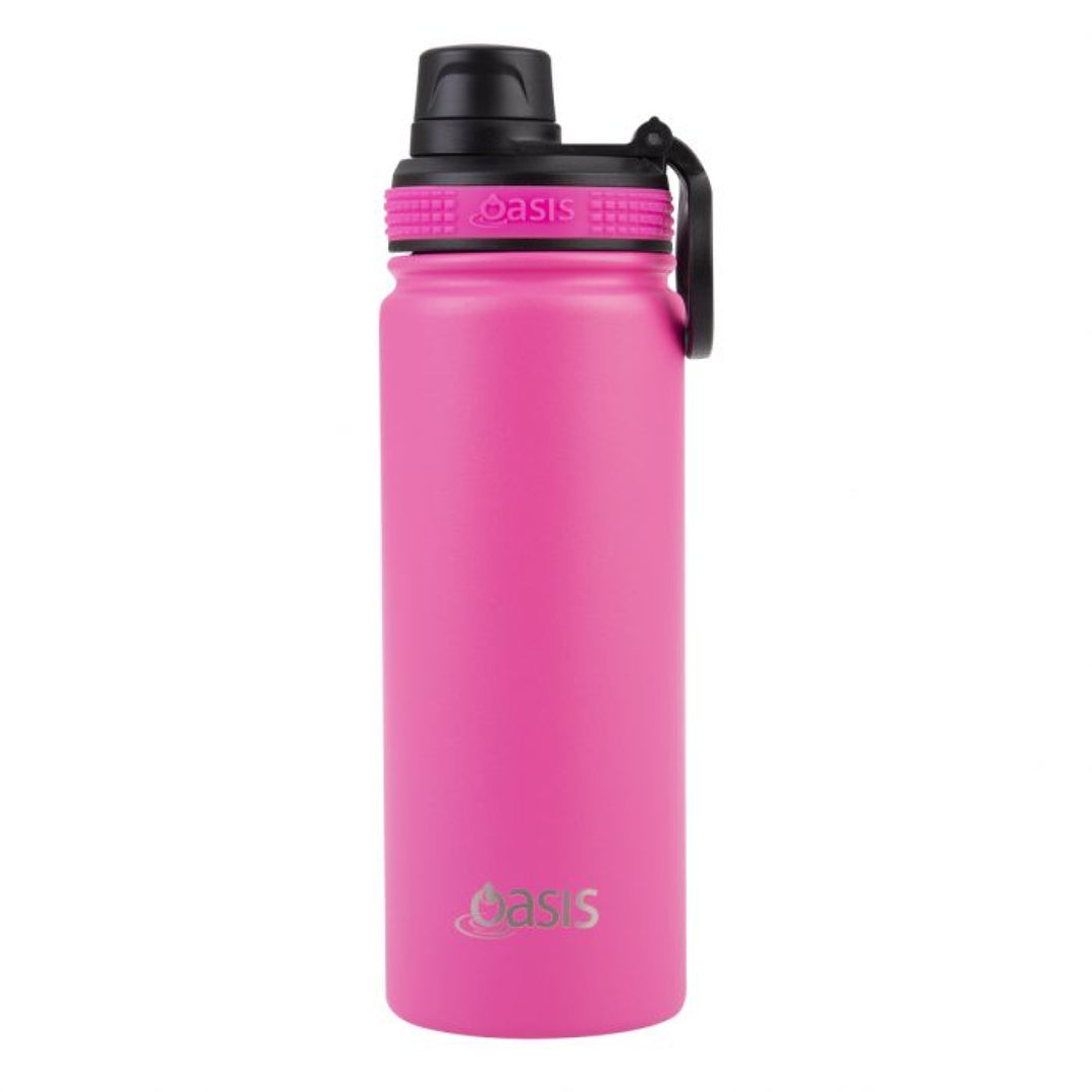 Oasis Sports Bottle W/ Screw Cap 550Ml Neon Pink