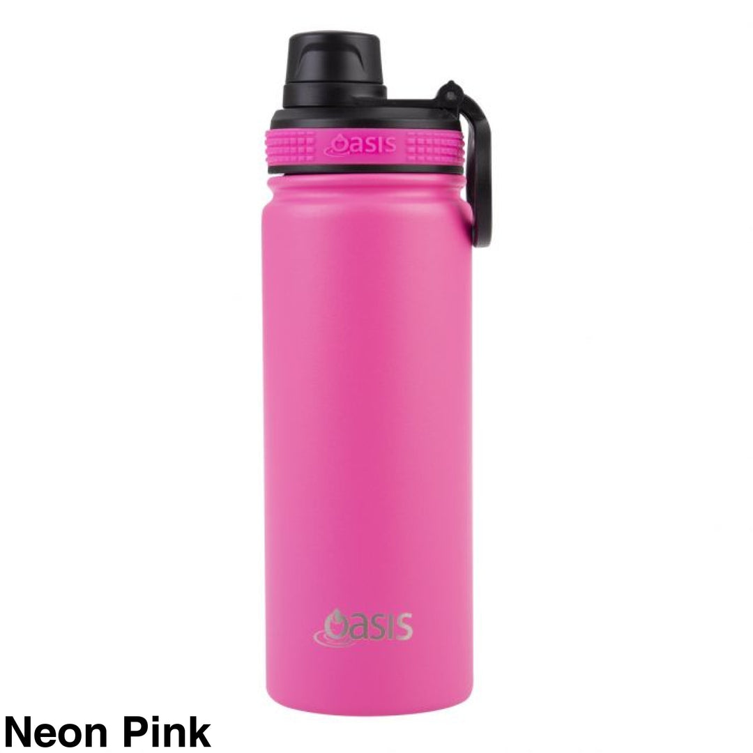 Oasis Sports Bottle W/ Screw Cap 550Ml Neon Pink