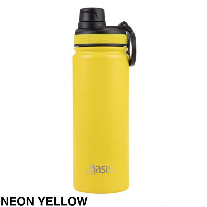 Oasis Sports Bottle W/ Screw Cap 550Ml Neon Yellow