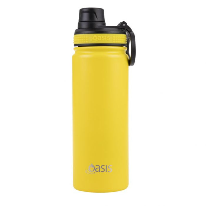 Oasis Sports Bottle W/ Screw Cap 550Ml Neon Yellow