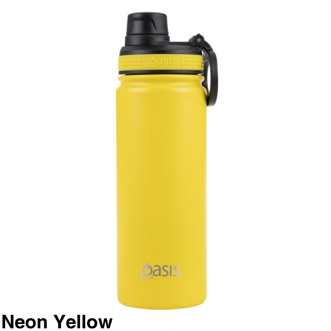 Oasis Sports Bottle W/ Screw Cap 550Ml Neon Yellow