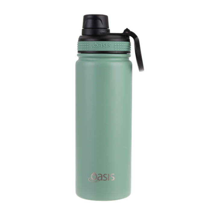 Oasis Sports Bottle w/ Screw Cap 550ml Sage Green