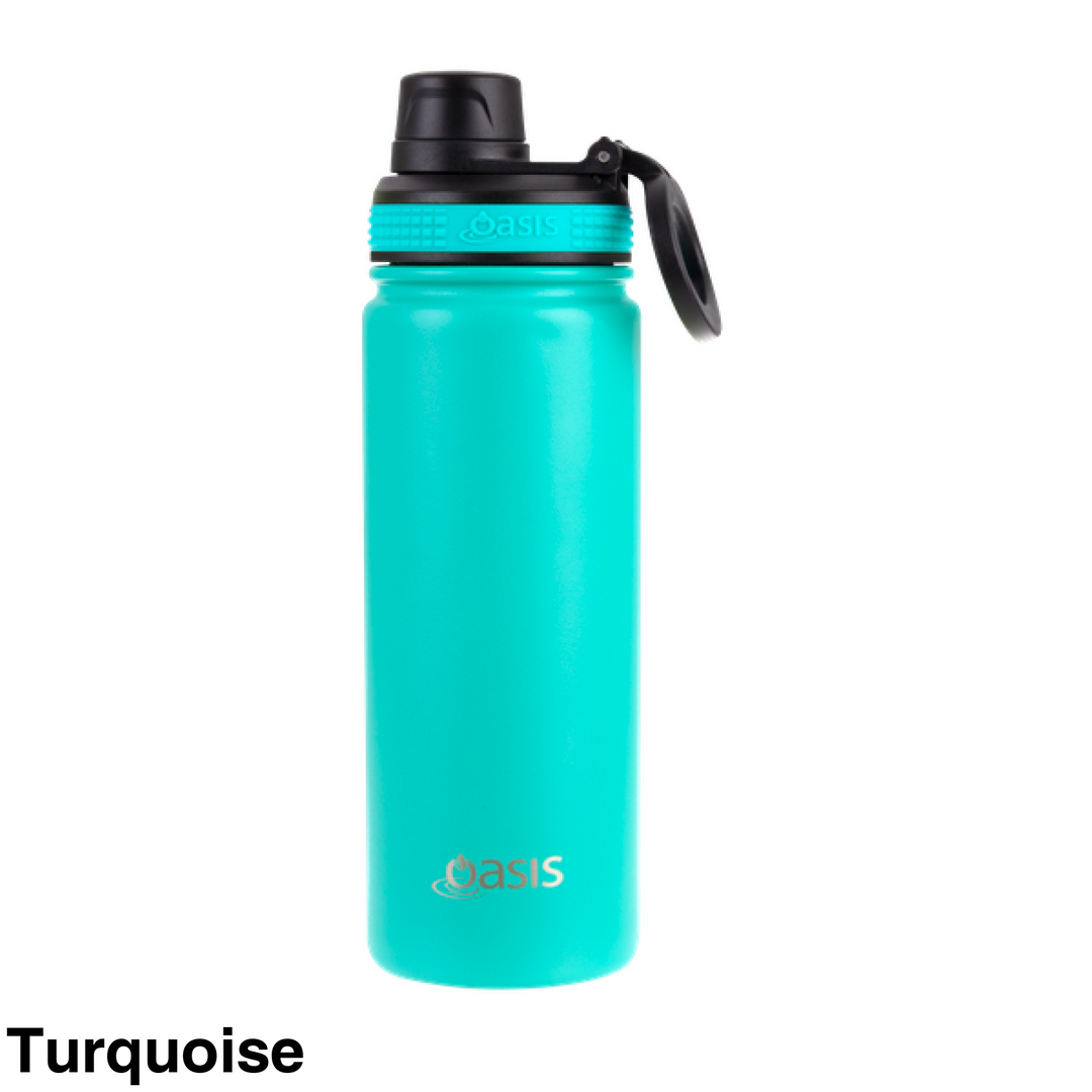 Oasis Sports Bottle w/ Screw Cap 550ml Turquoise