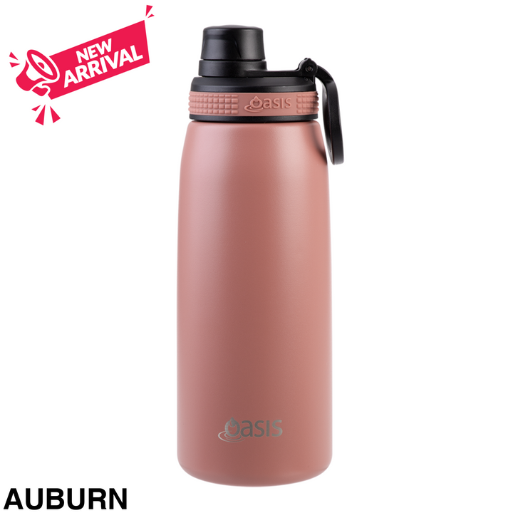 Oasis Sports Bottle w/ Screw Cap 780ml Auburn