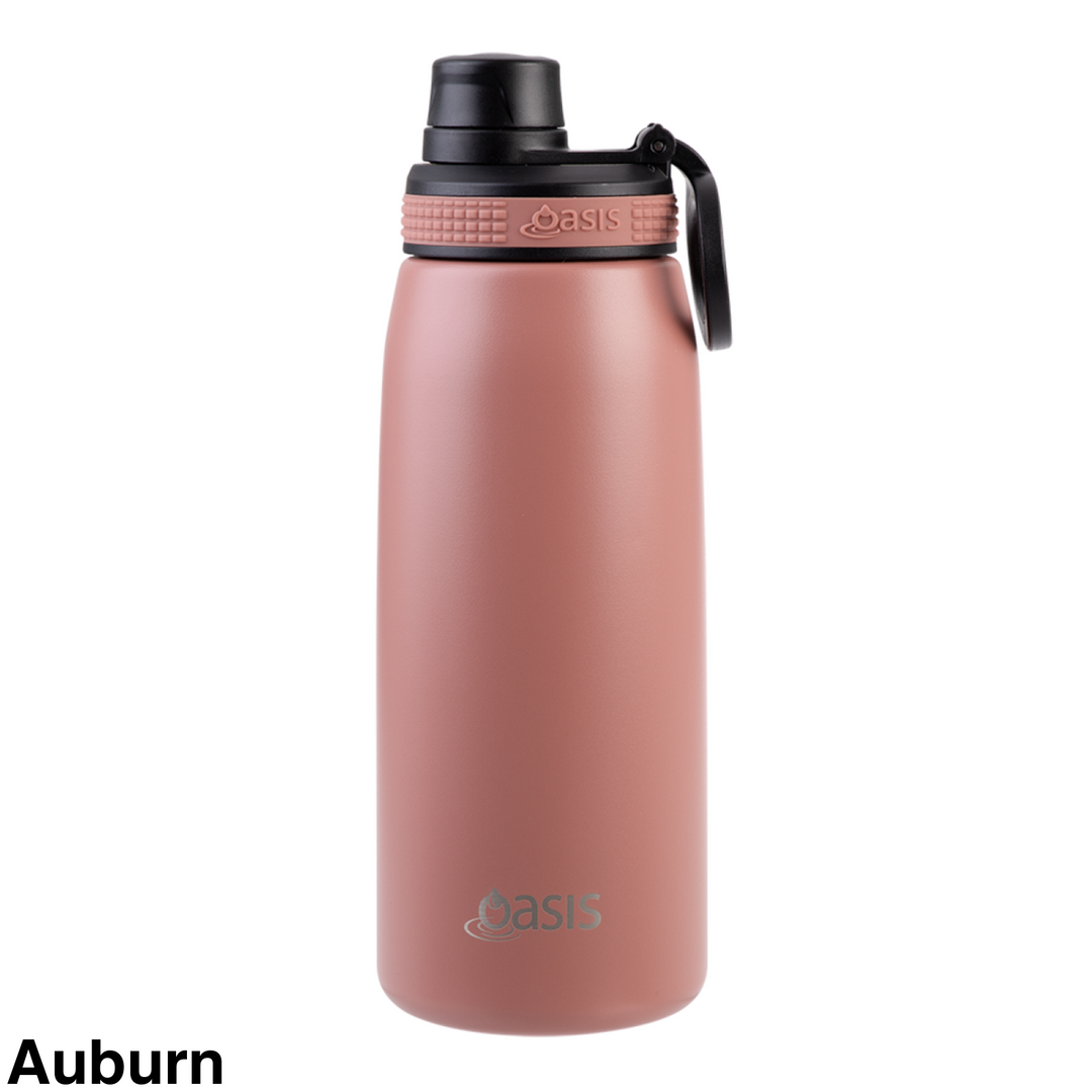 Oasis Sports Bottle w/ Screw Cap 780ml Auburn