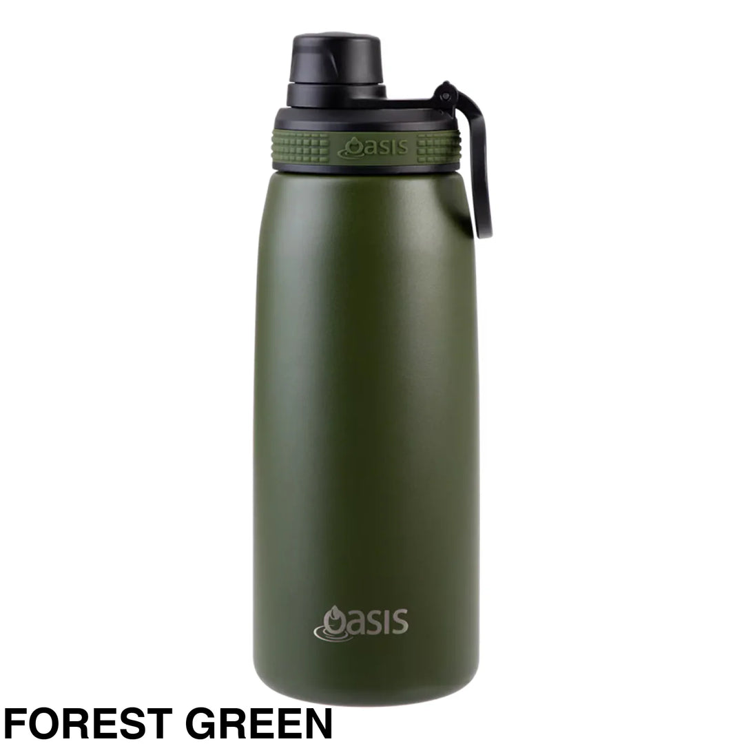 Oasis Sports Bottle w/ Screw Cap 780ml Forest Green