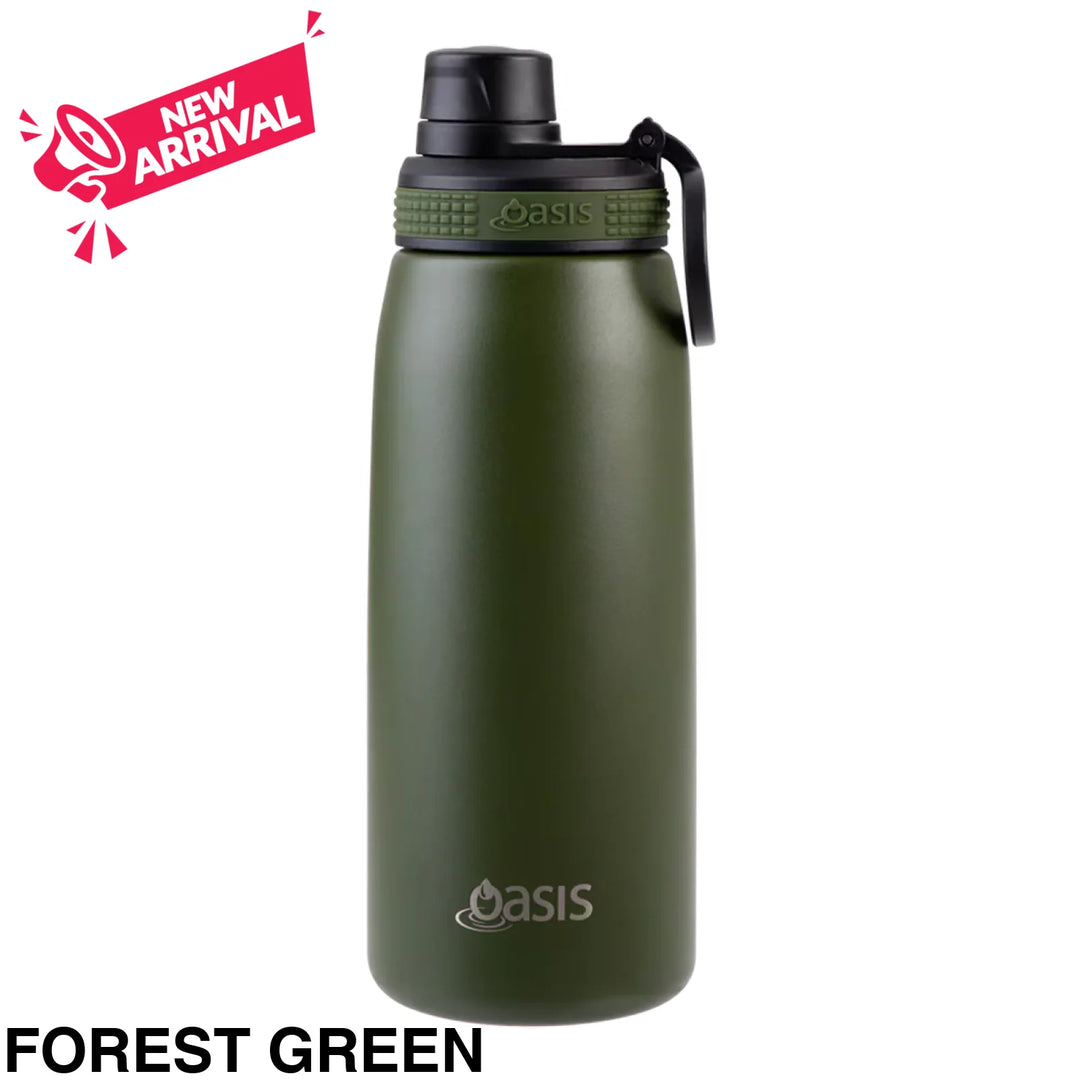Oasis Sports Bottle w/ Screw Cap 780ml Forest Green