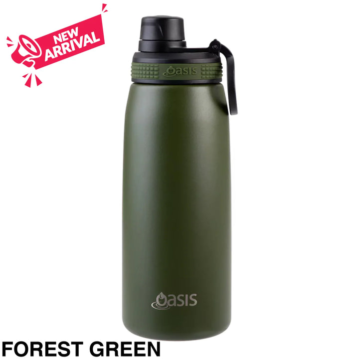 Oasis Sports Bottle w/ Screw Cap 780ml Forest Green