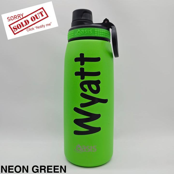 Oasis Sports Bottle W/ Screw Cap 780Ml Neon Green