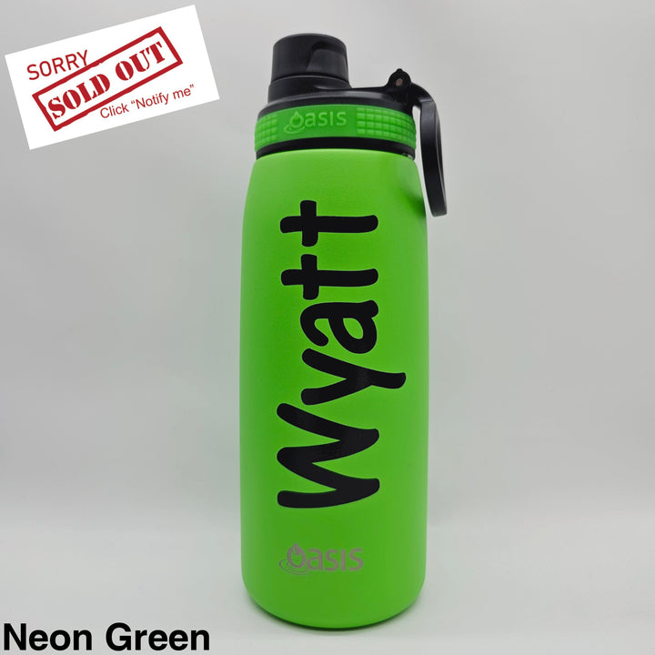 Oasis Sports Bottle W/ Screw Cap 780Ml Neon Green