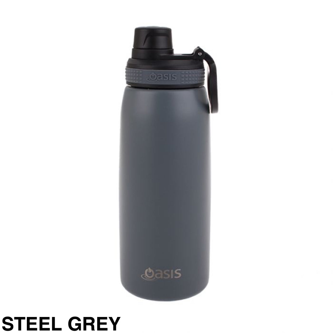 Oasis Sports Bottle W/ Screw Cap 780Ml Steel Grey