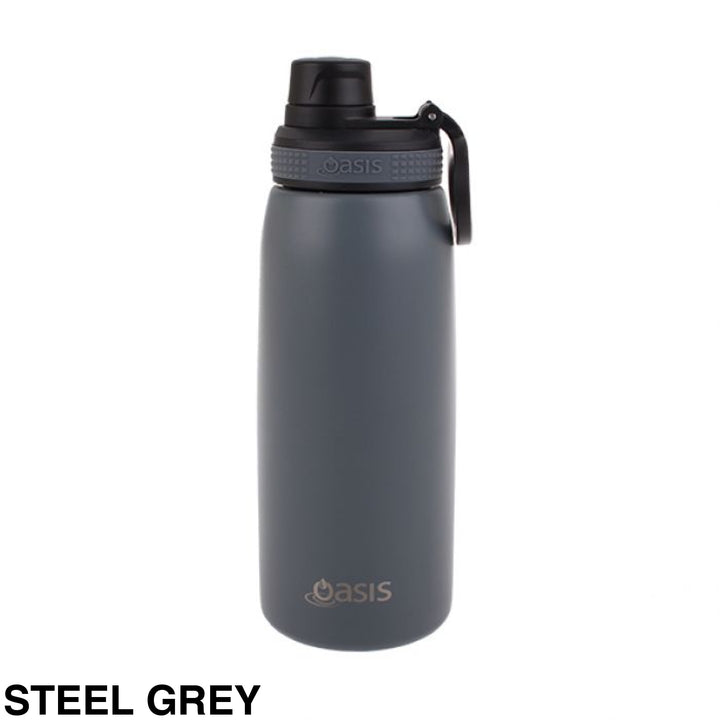 Oasis Sports Bottle W/ Screw Cap 780Ml Steel Grey