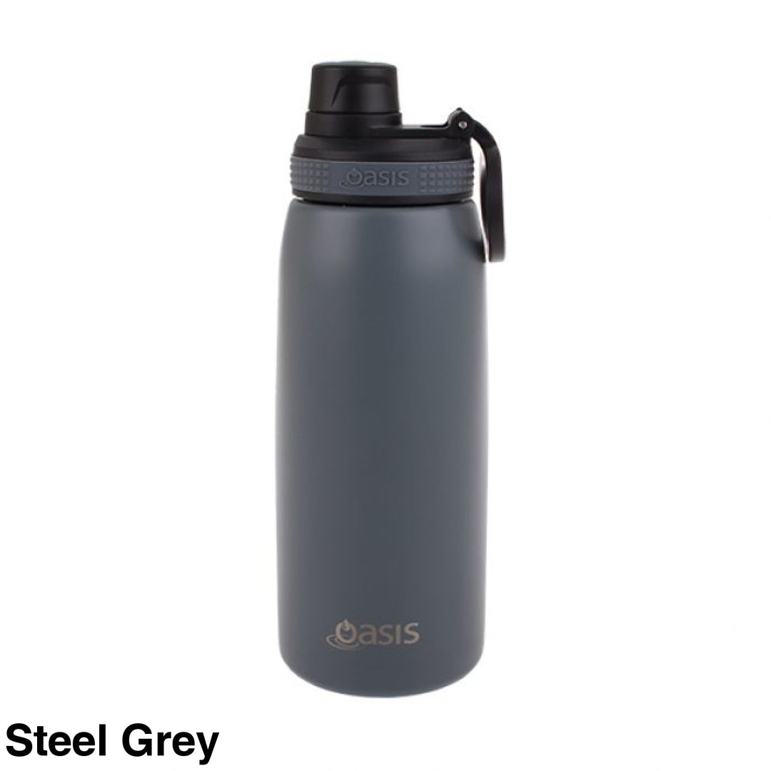 Oasis Sports Bottle W/ Screw Cap 780Ml Steel Grey