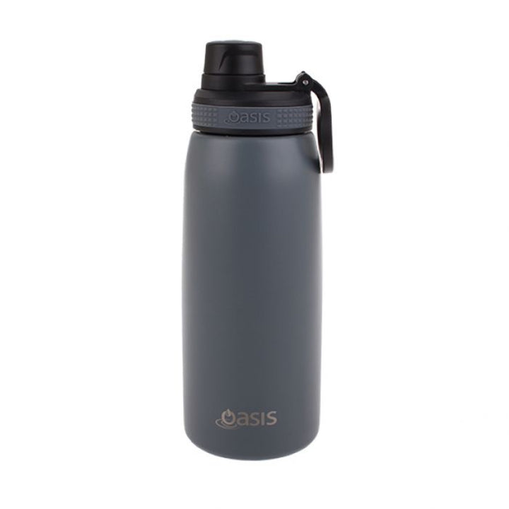 Oasis Sports Bottle W/ Screw Cap 780Ml Steel Grey