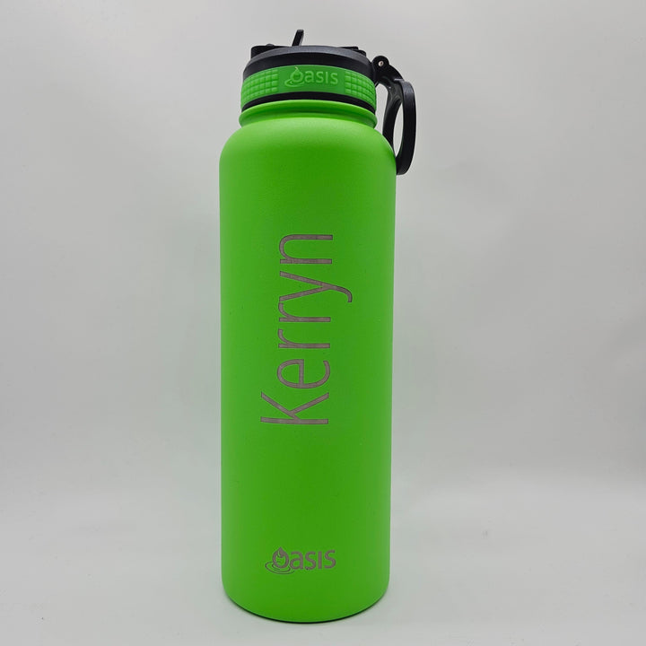 Oasis Sports Bottle W/ Sipper Straw Lid 1.1L Neon Green