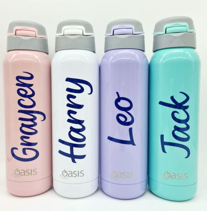 Oasis Stainless Steel Insulated Bottle with in-built straw 500ml