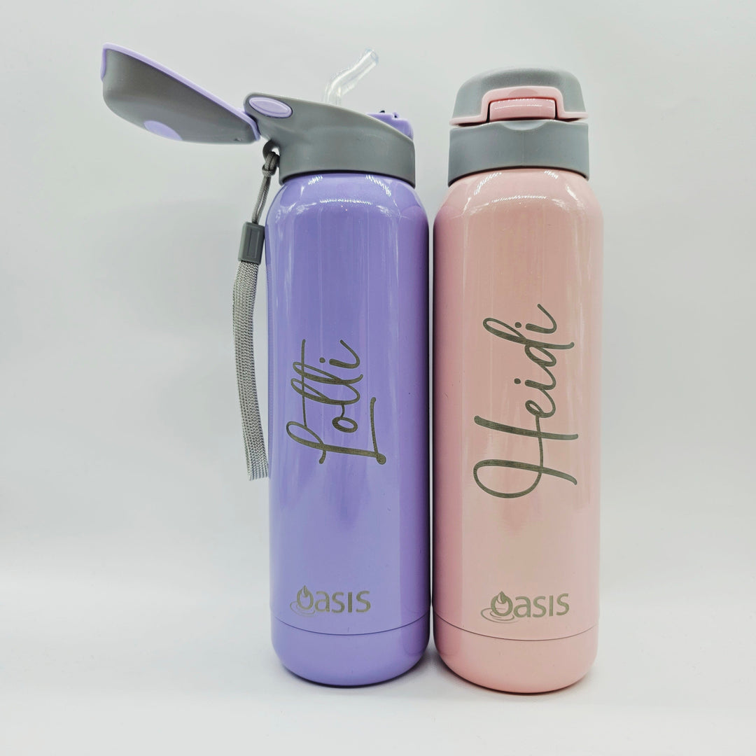Oasis Stainless Steel Insulated Bottle with in-built straw 500ml
