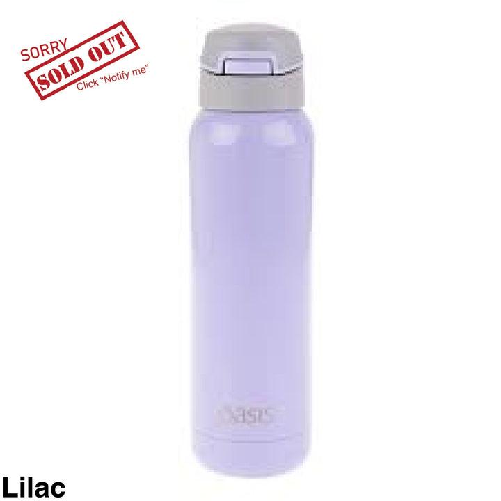 Oasis Stainless Steel Insulated Bottle With In-Built Straw 500Ml Lilac