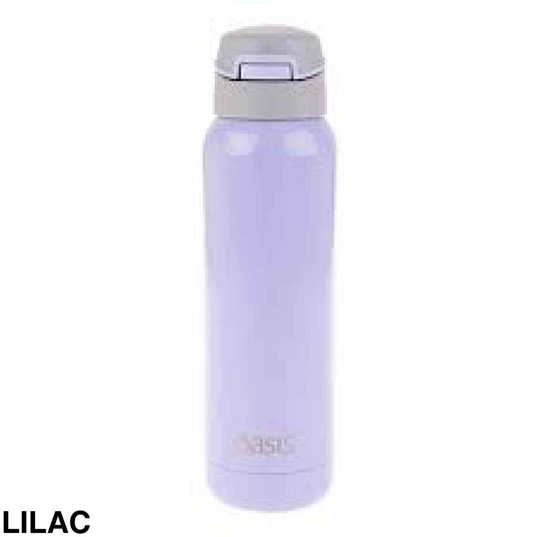 Oasis Stainless Steel Insulated Bottle With In-Built Straw 500Ml Lilac