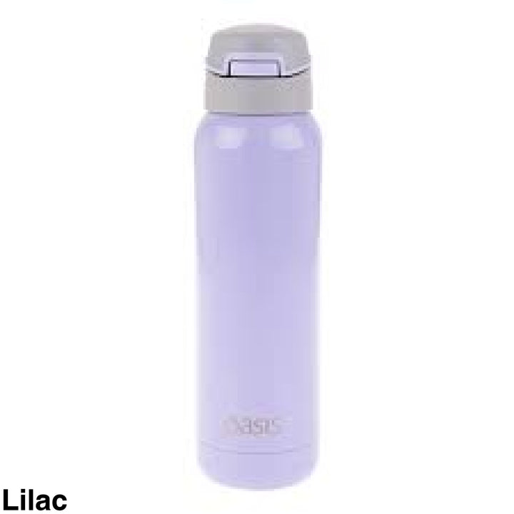 Oasis Stainless Steel Insulated Bottle With In-Built Straw 500Ml Lilac