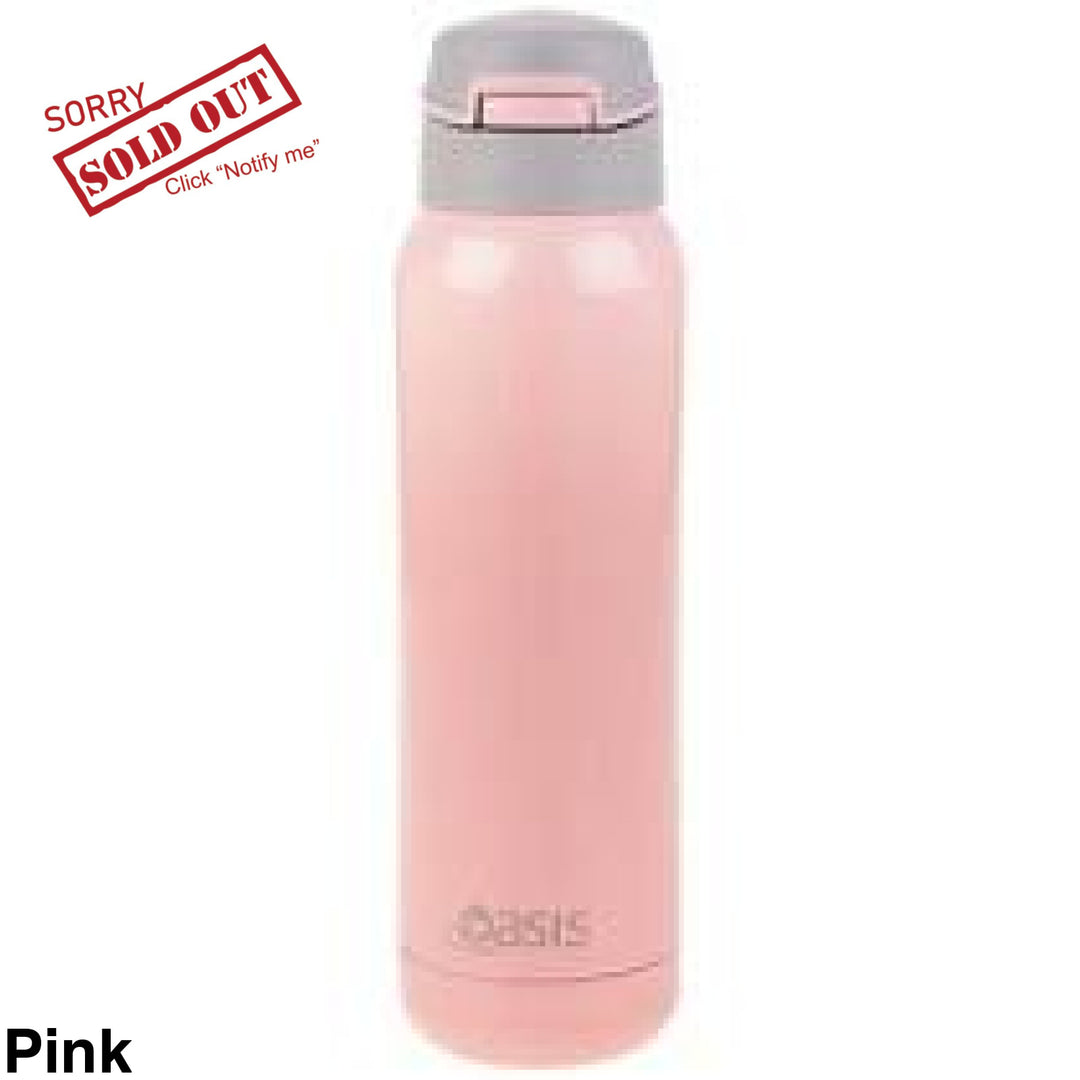 Oasis Stainless Steel Insulated Bottle With In-Built Straw 500Ml Pink