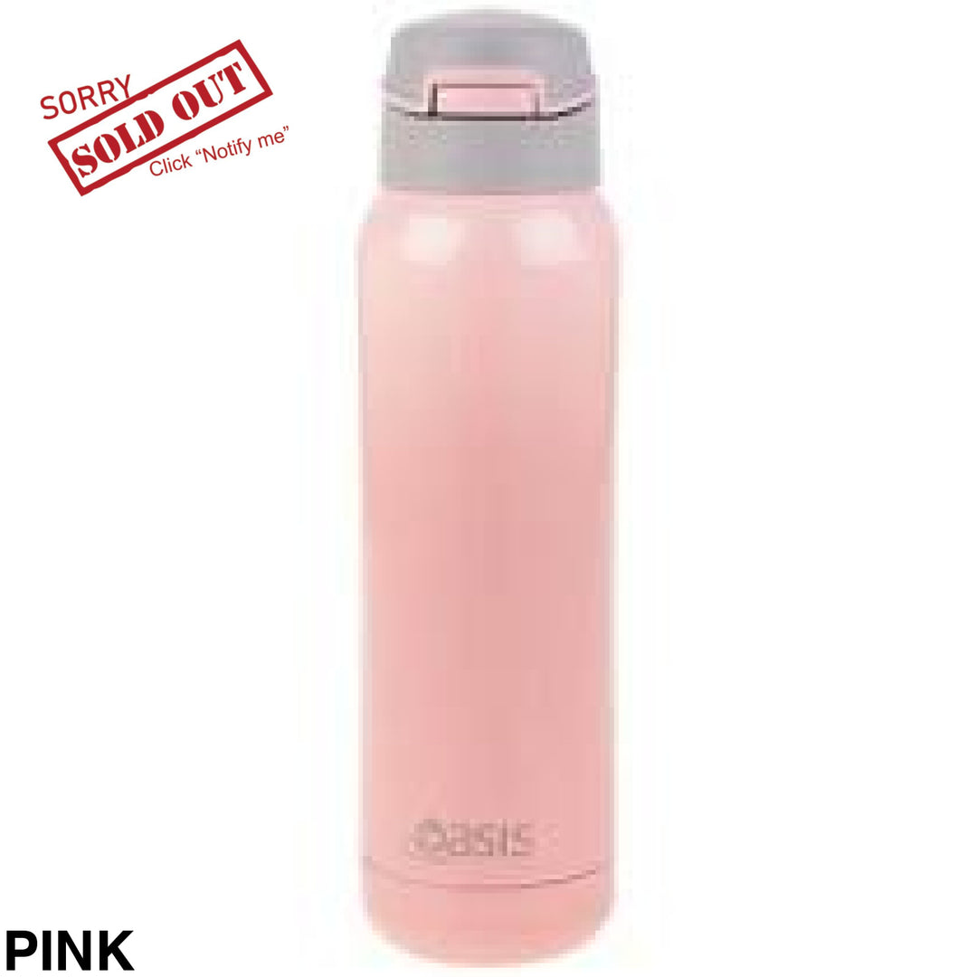 Oasis Stainless Steel Insulated Bottle With In-Built Straw 500Ml Pink