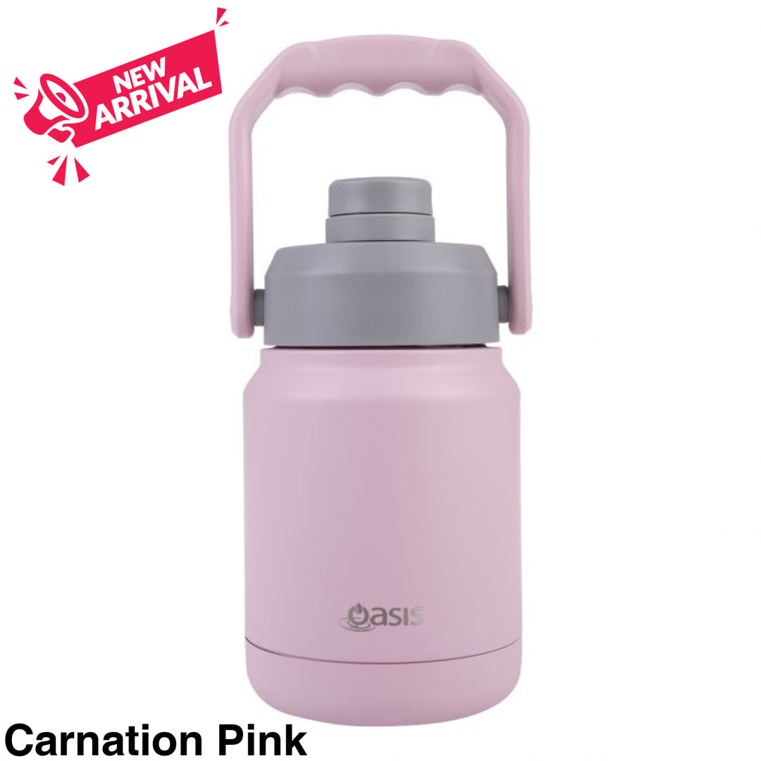 Oasis Stainless Steel Mini Jug W/ Handle 1.2L Carnation Pink