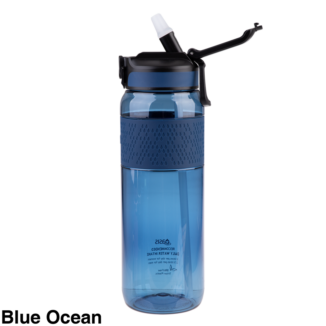 Oasis Tritan Sport Bottle W/ Sipper 1L Blue Ocean