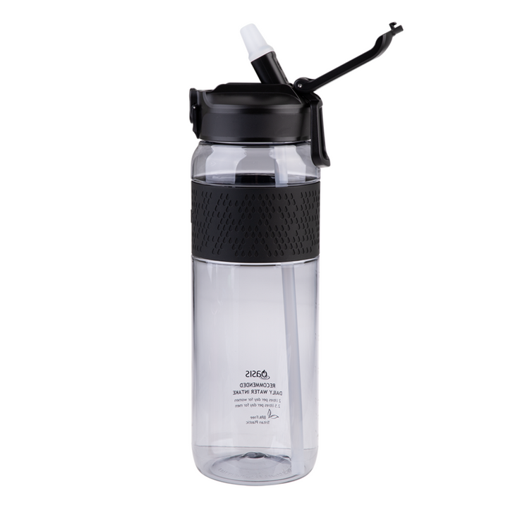 Oasis Tritan Sport Bottle W/ Sipper 1L Carbon Black