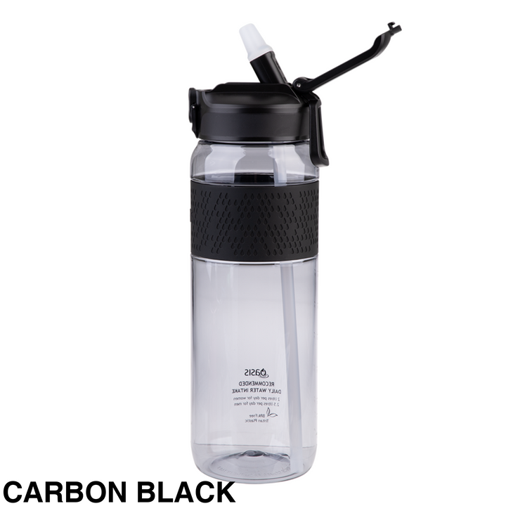Oasis Tritan Sport Bottle W/ Sipper 1L Carbon Black