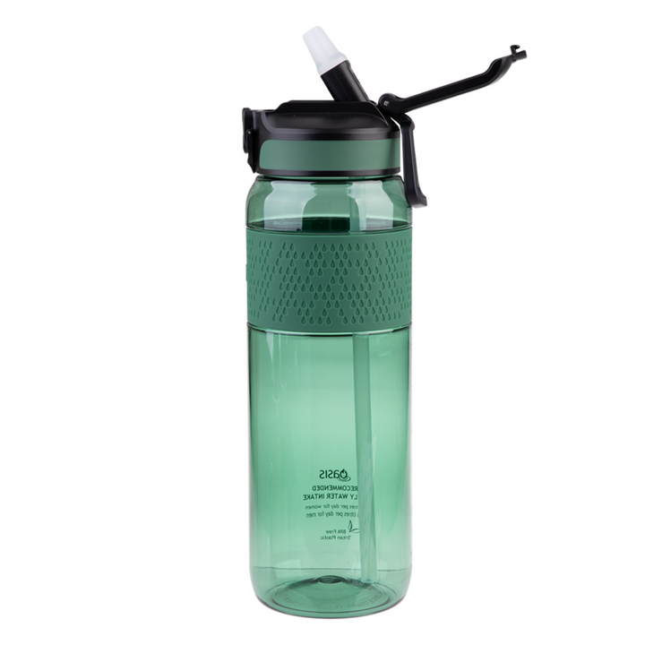 Oasis Tritan Sport Bottle W/ Sipper 1L Forest Green