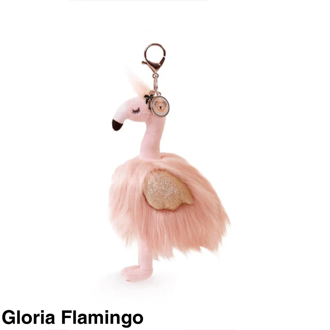 OB Designs Assorted Bag Charm/ Keyring Gloria Flamingo