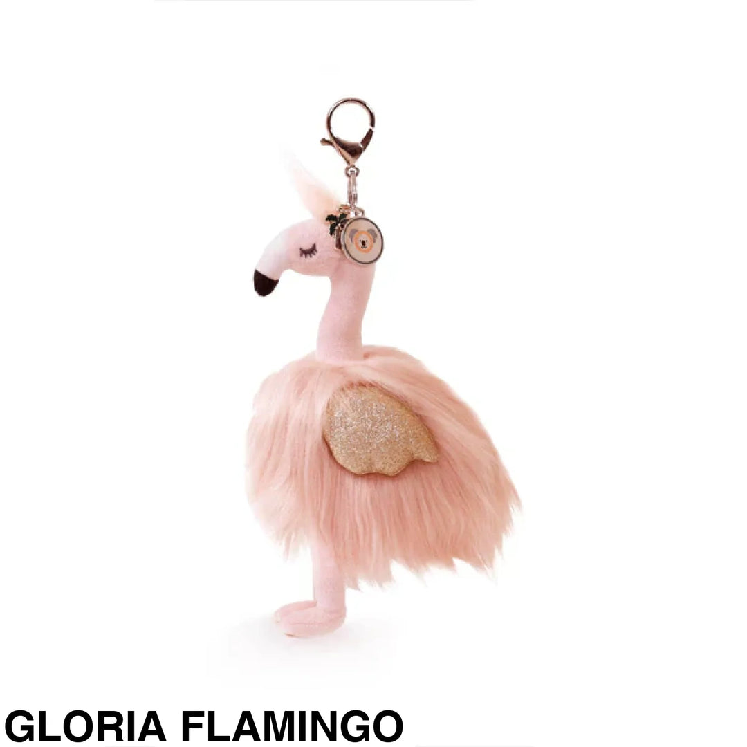 OB Designs Assorted Bag Charm/ Keyring Gloria Flamingo