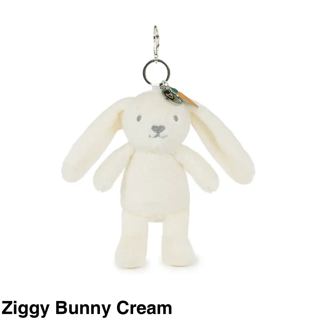 OB Designs Assorted Bag Charm/ Keyring Ziggy Bunny Cream