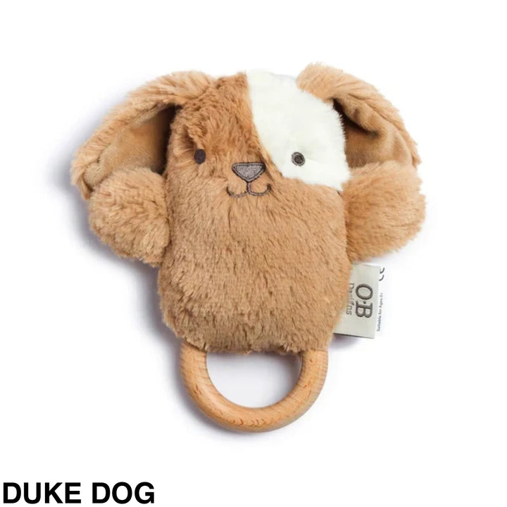Ob Designs Assorted Soft Rattle Toy Duke Dog