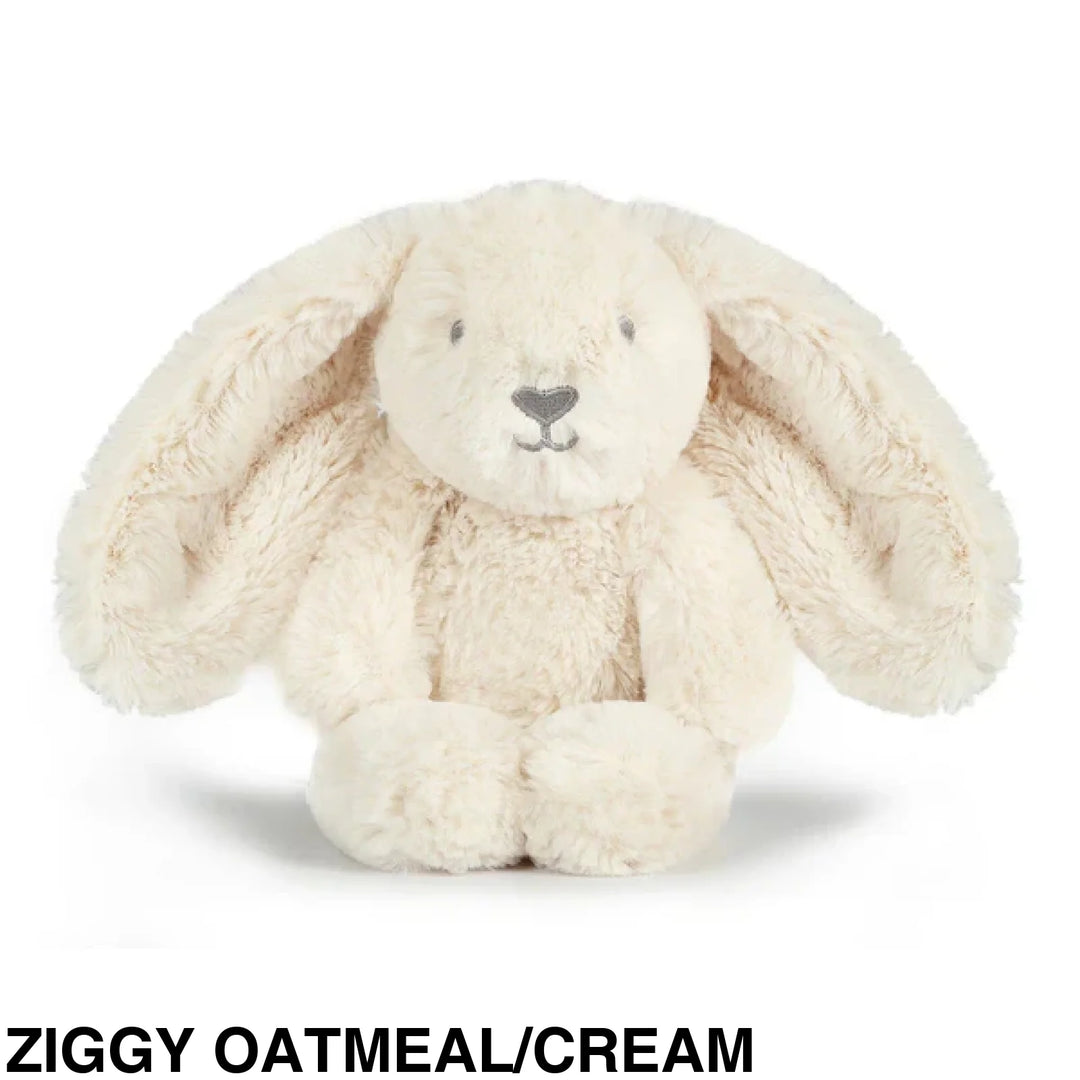 OB Designs Bunny Soft Toy Little 25cm Ziggy Oatmeal/Cream