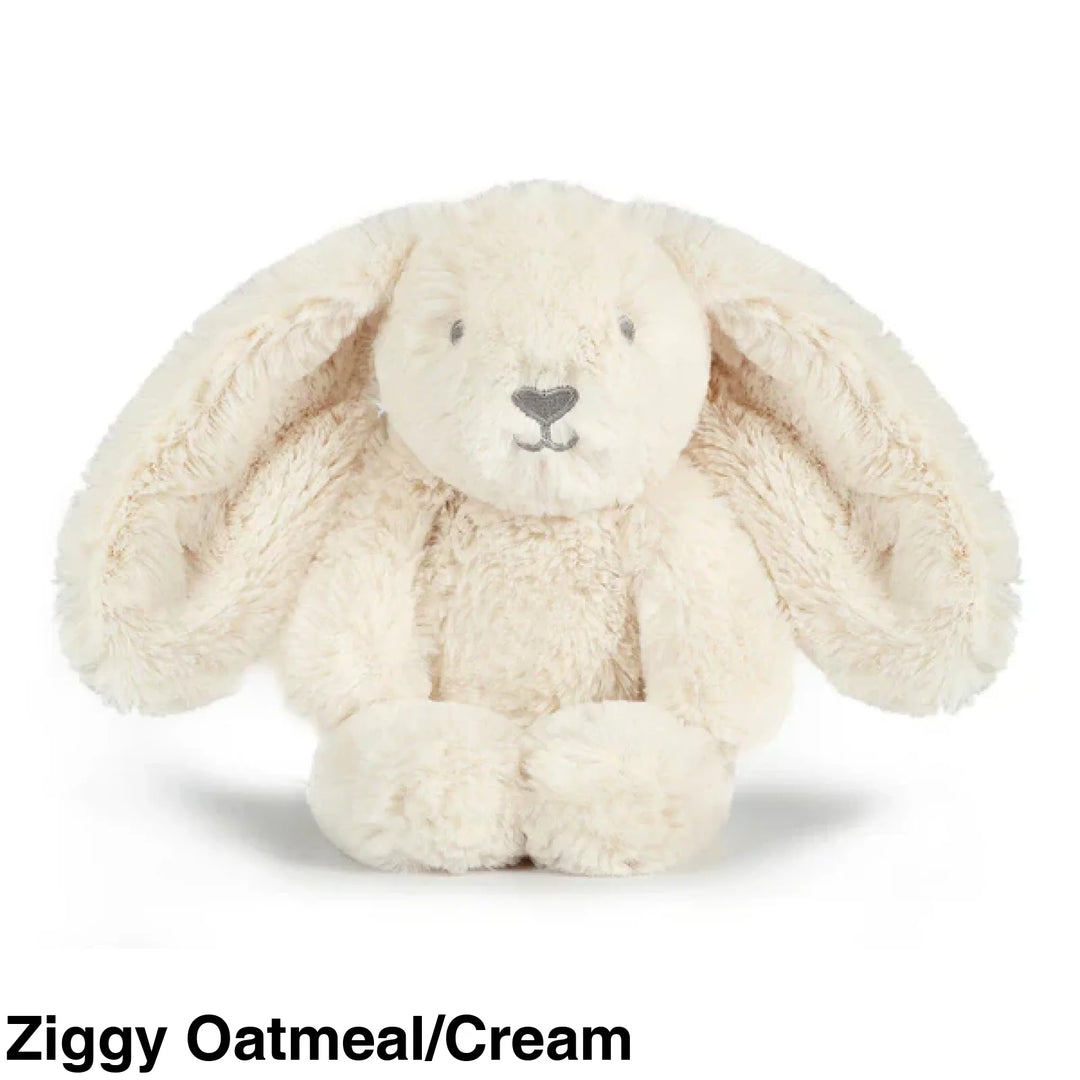 OB Designs Bunny Soft Toy Little 25cm Ziggy Oatmeal/Cream
