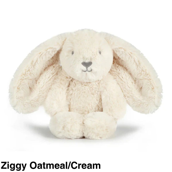 OB Designs Bunny Soft Toy Little 25cm Ziggy Oatmeal/Cream