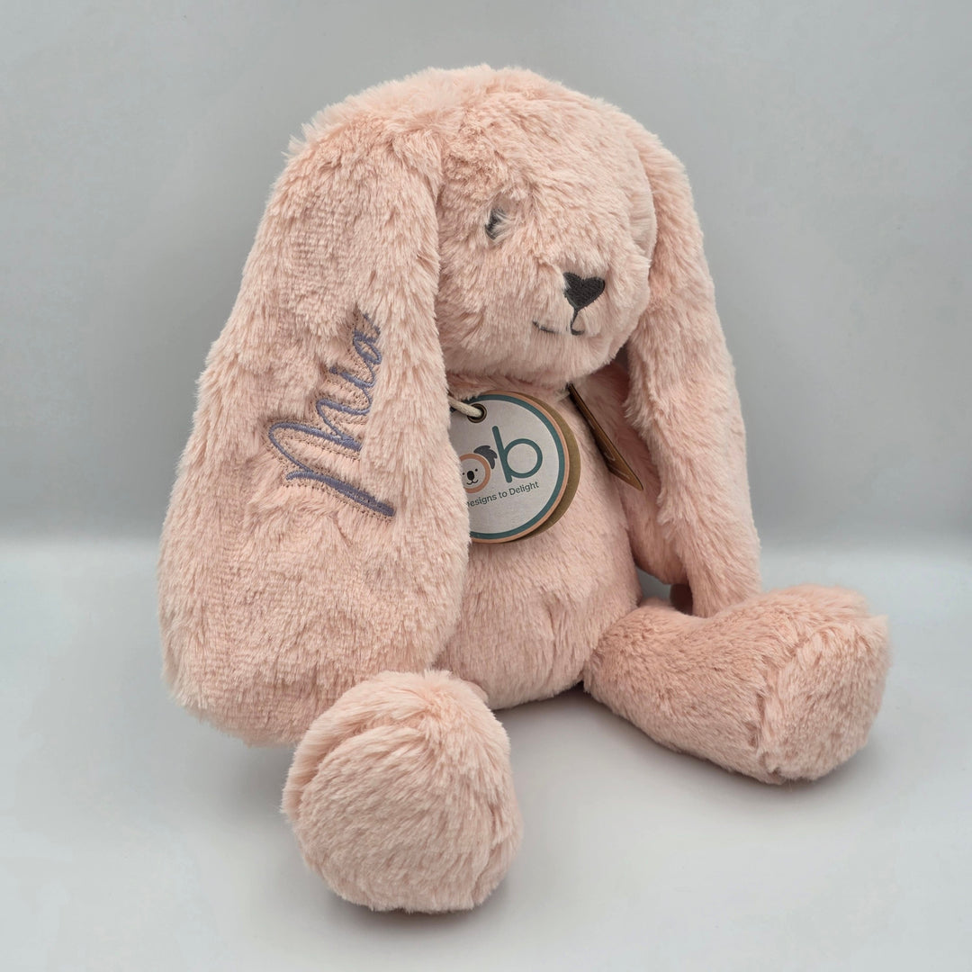 OB Designs Bunny Soft Toy Medium 34cm Bella Rose Pink