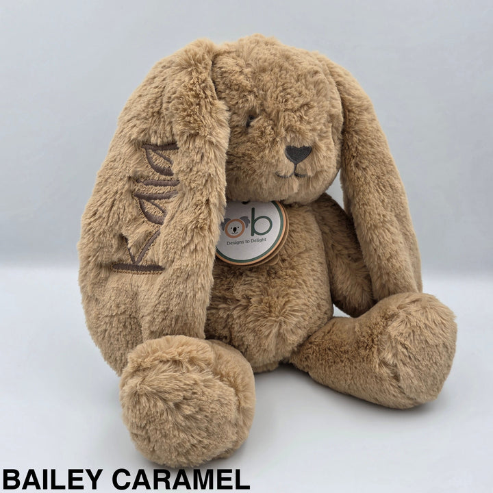 OB Designs Bunny Soft Toy Medium 34cm Bailey Caramel