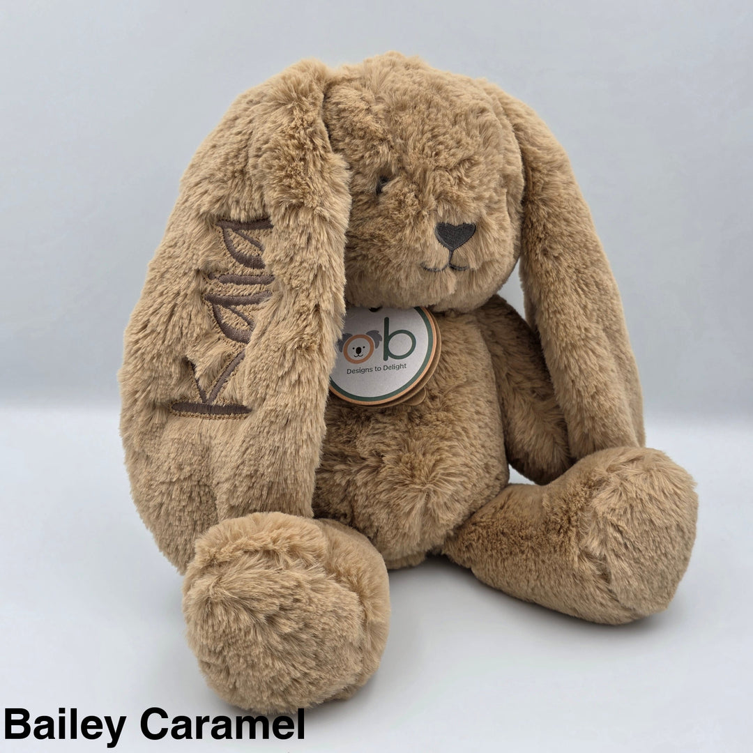 OB Designs Bunny Soft Toy Medium 34cm Bailey Caramel