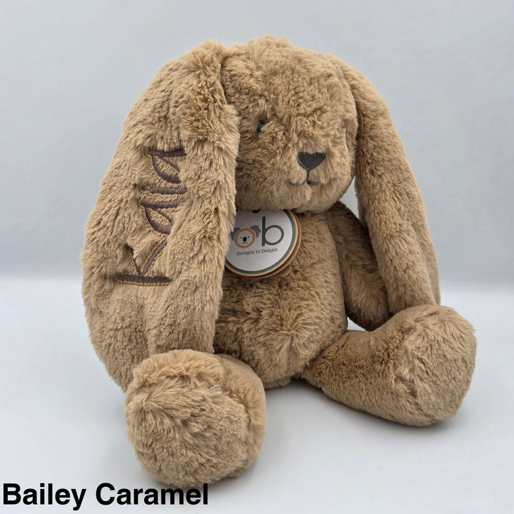 OB Designs Bunny Soft Toy Medium 34cm Bailey Caramel