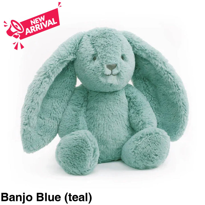 OB Designs Bunny Soft Toy Medium 34cm Banjo Blue (teal)