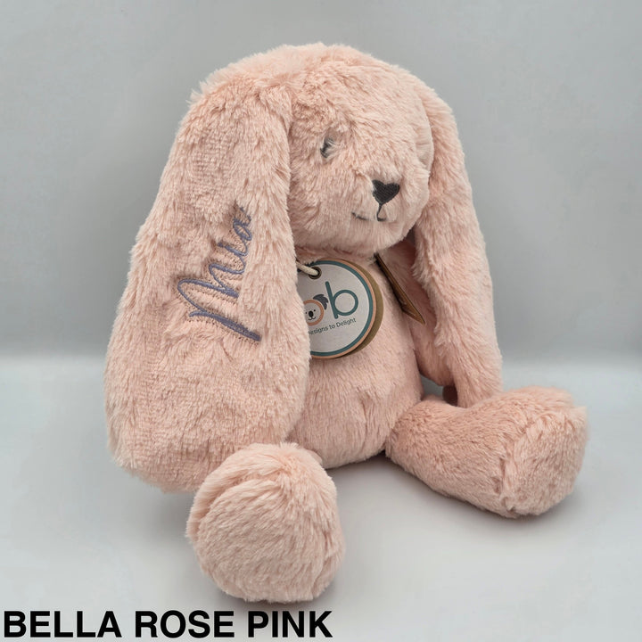 OB Designs Bunny Soft Toy Medium 34cm Bella Rose Pink